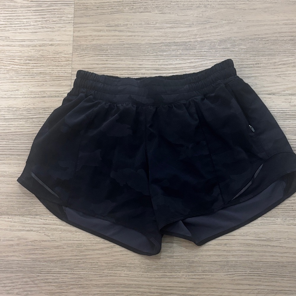 lululemon athletica Black Camo Women's Athletic Shorts